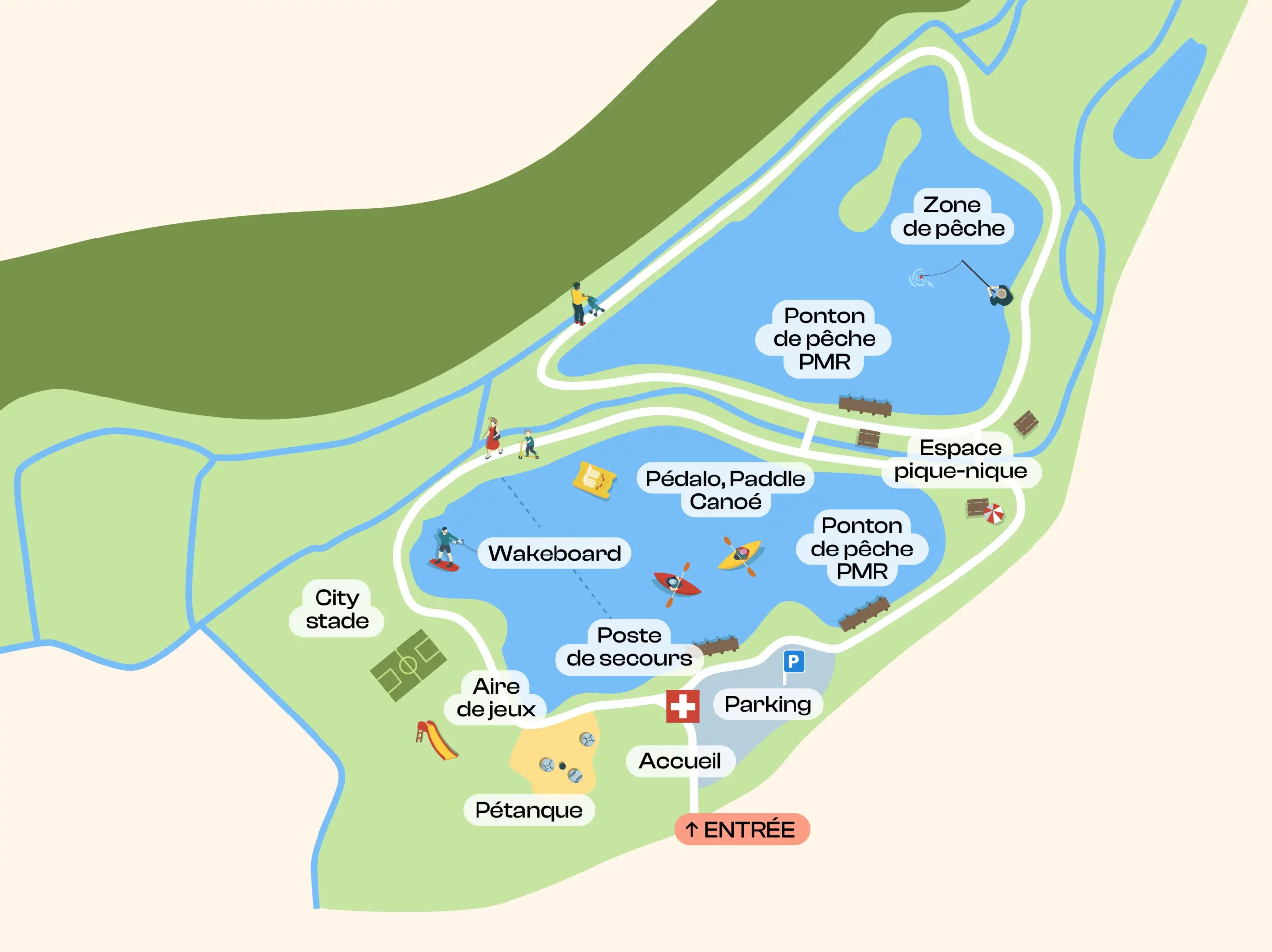 plan de l'etang de mesnil-sur-iton à damville